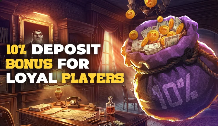 Donbet 10% deposit bonus for loyal players